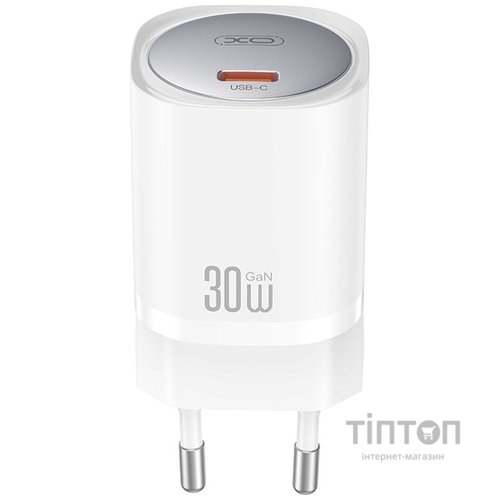 Мережевий зардний пристрій XO CE20 - 33W Single port USB-C PD30W/PPS33W White