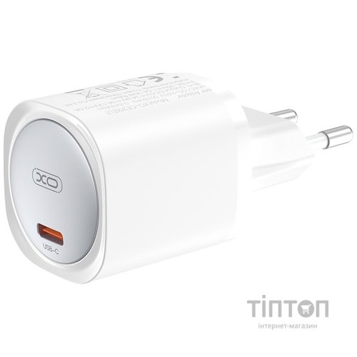 Мережевий зардний пристрій XO CE20 - 33W Single port USB-C PD30W/PPS33W White