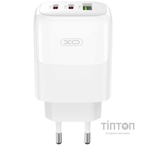 Мережевий зардний пристрій XO L139 - 65W PD Dual USB-C & 18W QC USB-A White