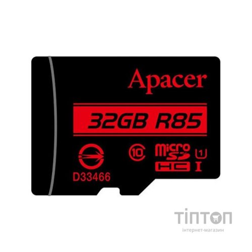 MicroSD Apacer 32GB UHS-I U1 adapter (R85MB/s)