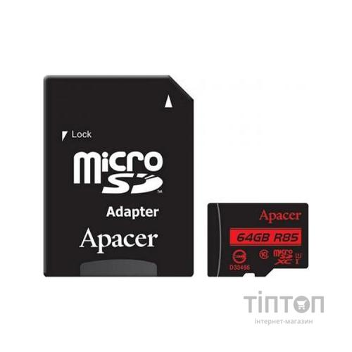 MicroSD Apacer 64GB UHS-I U1 adapter (R85MB/s)