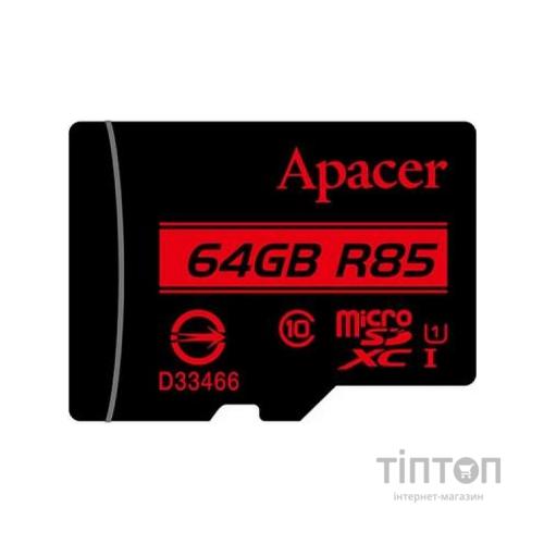 MicroSD Apacer 64GB UHS-I U1 adapter (R85MB/s)