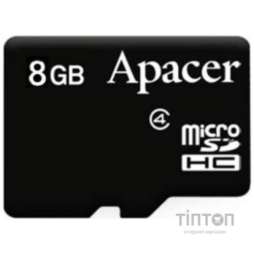 Карта пам'яті Apacer 8GB microSDHC Class4 w/o Adapter RP (AP8GMCSH4-RA)