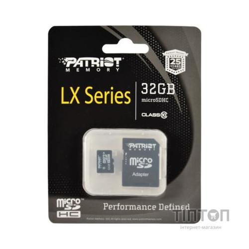 MicroSD Patriot 32Gb Class10 з адаптером SD