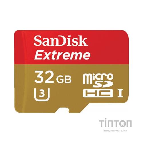 MicroSD SanDisk 32GB V30 A1 UHS-I U3 R100/W60MB/s 4K Extreme Action SD