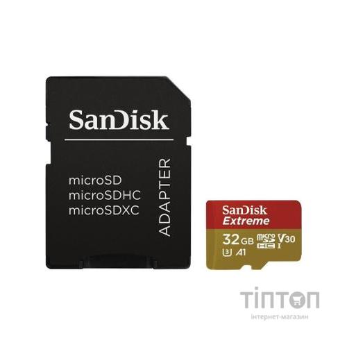 MicroSD SanDisk 32GB V30 A1 UHS-I U3 R100/W60MB/s 4K Extreme SD