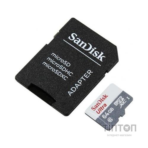 MicroSD Sandisk 64GB Ultra C10 80MB/s SD adapter