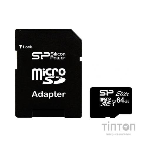 MicroSD Silicon Power 64GB Class 10 UHS-ISDR (SP064GBSTXBU1V10SP)