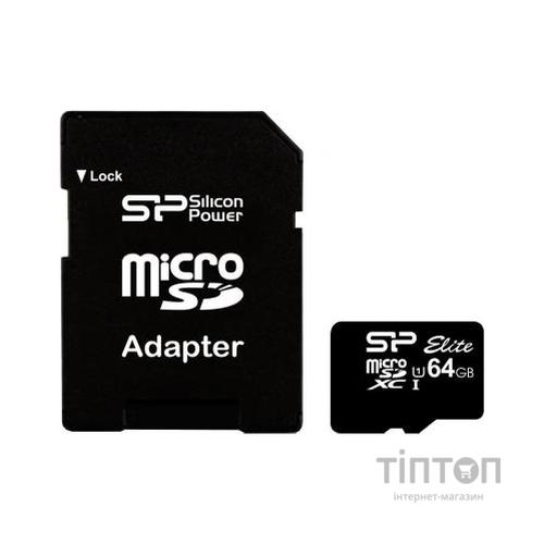 MicroSD Silicon Power 64Gb class 10 з адаптером