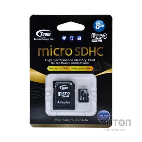 MicroSD Team 8Gb Class 10 з адаптером