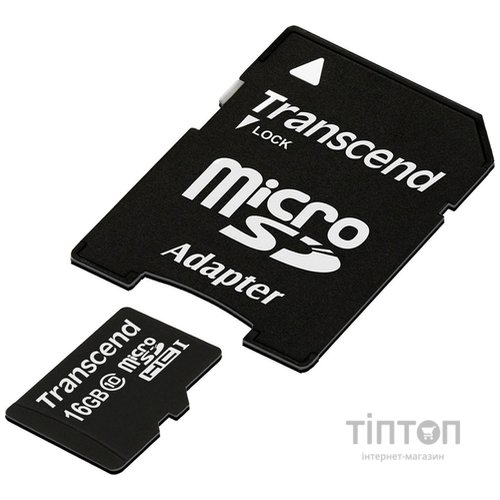 MicroSD Transcend 16Gb class 10 + SD адаптер