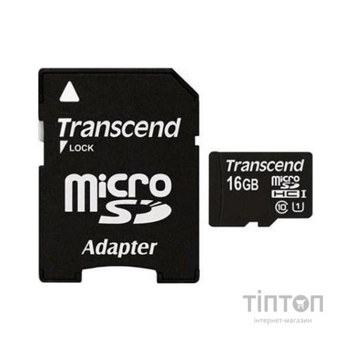 MicroSD Transcend 16Gb з SD адаптером