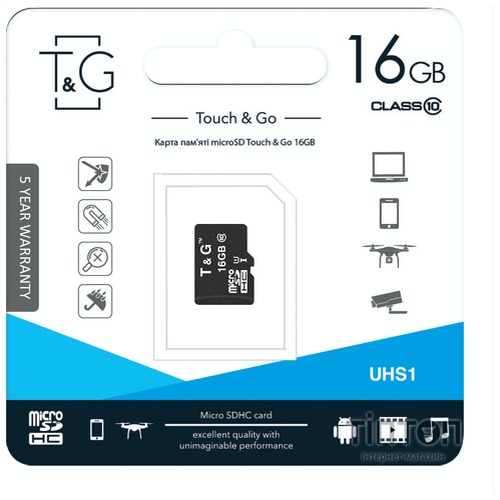 MicroSDHC  16GB UHS-I Class 10 T&G (TG-16GBSD10U1-00)