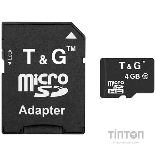 MicroSDHC   4GB UHS-I Class 10 T&G + SD-adapter (TG-4GBSDCL10-01)