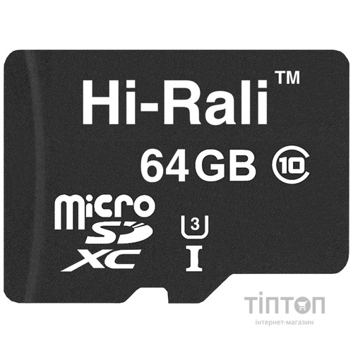 MicroSDHC 64GB UHS-I/U3 Class 10 Hi-Rali (HI-64GBSDU3CL10-00)