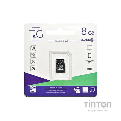 Карта пам'яті T&G 8GB microSD class10 (TG-8GBSDCL10-00)