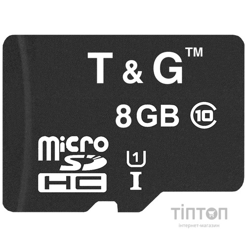 Карта пам'яті T&G 8GB microSDHC class 10 UHS-I (TG-8GBSD10U1-00)
