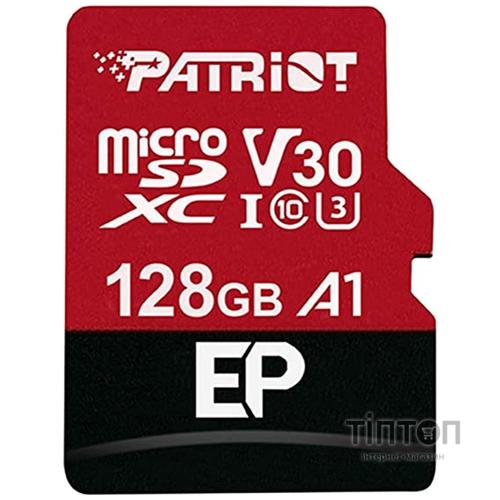 Карта пам'яті Patriot 128GB microSDXC class 10 UHS-I/U3 EP A1 (PEF128GEP31MCX)