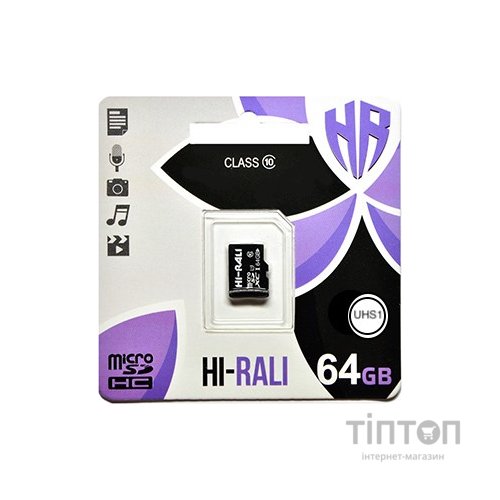 MicroSDXC  64GB Class 10 Hi-Rali (HI-64GBSDCL10-00)