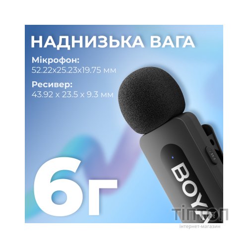 Мікрофон Boya BY-V2 Lightning Black (BY-V2)