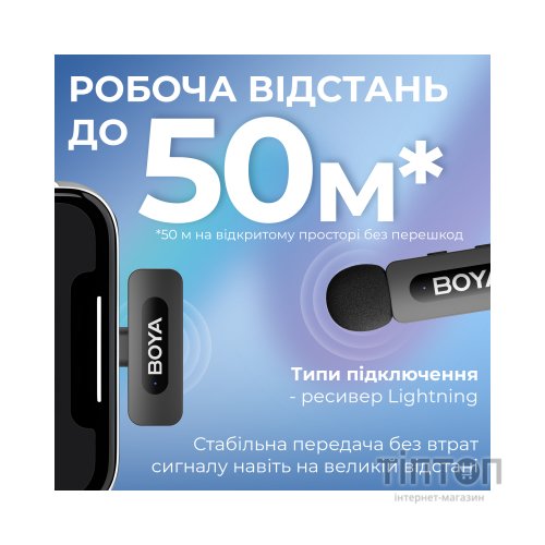 Мікрофон Boya BY-V2 Lightning Black (BY-V2)