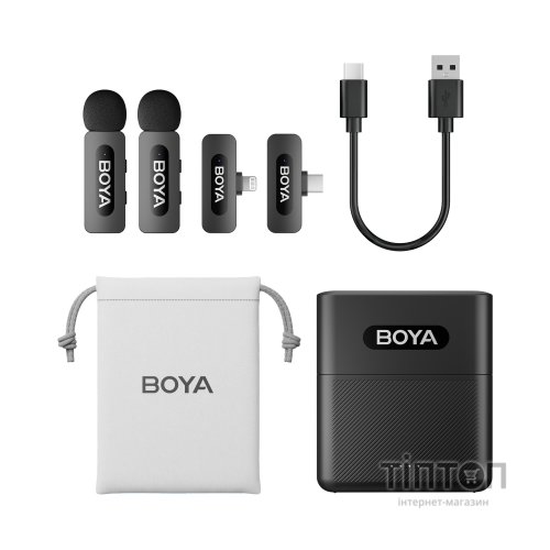 Мікрофон Boya BY-V3 combo Type-C/Lightning Black (BY-V3 Combo)