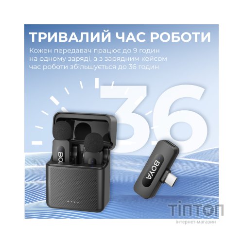 Мікрофон Boya BY-V3 combo Type-C/Lightning Black (BY-V3 Combo)