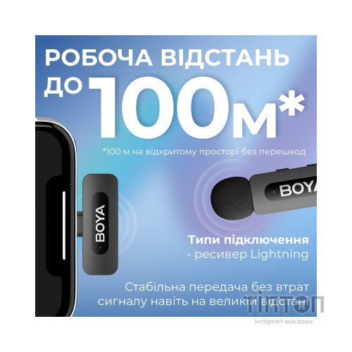 Мікрофон Boya BY-V3 Lightning Black (BY-V3)