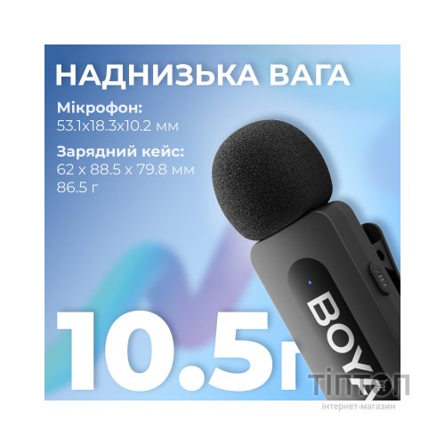 Мікрофон Boya BY-V30 Type-C Black (BY-V30)