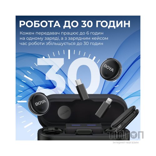 Мікрофон Boya LINK 3-01 Type-C/TRS/Lightning Black (LINK 3-01)