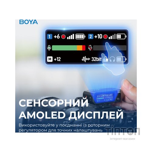 Мікрофон Boya MIC 2-02 Type-C/TRS Black (MIC 2-02)