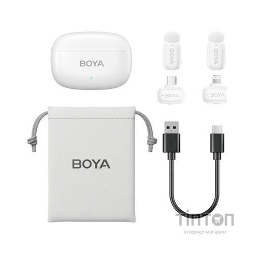 Мікрофон Boya mini-13 Type-C/Lightning White (mini-13)