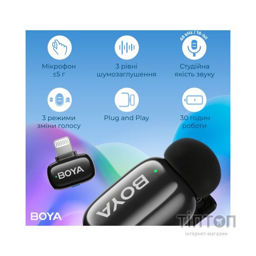 Мікрофон Boya mini-16 Lightning Black (mini-16)