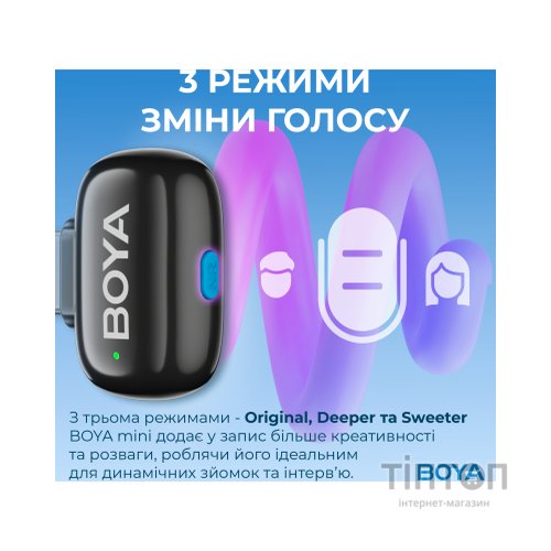 Мікрофон Boya mini-16 Lightning Black (mini-16)