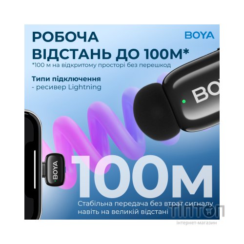 Мікрофон Boya mini-16 Lightning Black (mini-16)