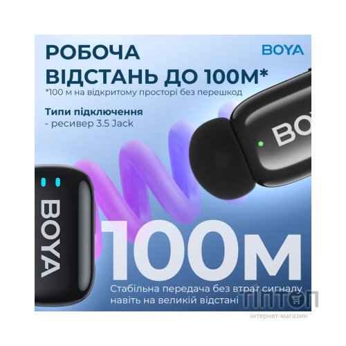 Мікрофон Boya mini-18 3,5 мм/TRS/Type-C Black (mini-18)