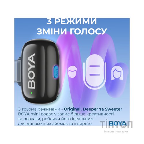 Мікрофон Boya mini-23 Type-C Black (mini-23)