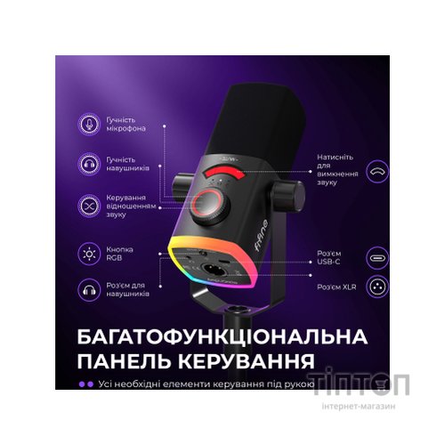 Мікрофон Fifine AM8PROS XLR/USB Black (AM8PROS)