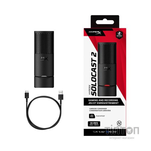 Мікрофон HyperX SoloCast 2 Black (AR0A0AA)