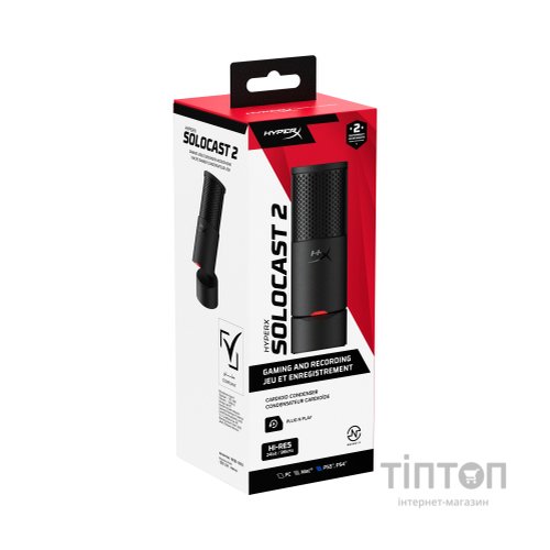 Мікрофон HyperX SoloCast 2 Black (AR0A0AA)
