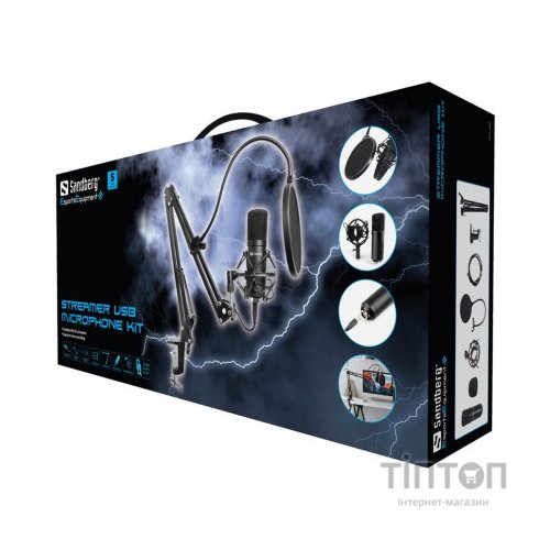 Мікрофон Sandberg Ігровий стрім мікрофон Sandberg Streamer Kit USB, кабель 2,5м. (126-07)