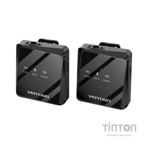 Мікрофон Vention USB-C 2-Pack Wireless Lavalier Black (NCBB0)