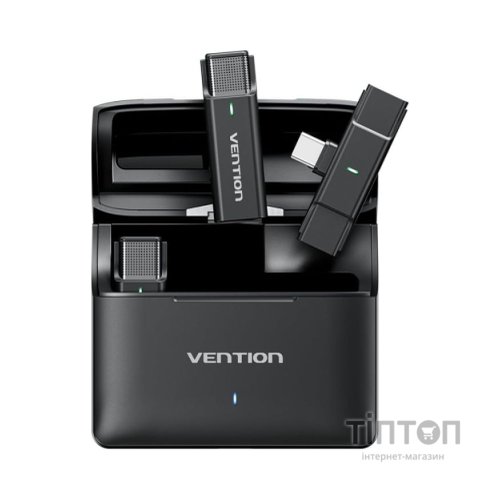 Мікрофон Vention USB-C 2-Pack Wireless Lavalier with Charging Case (NCAB0)