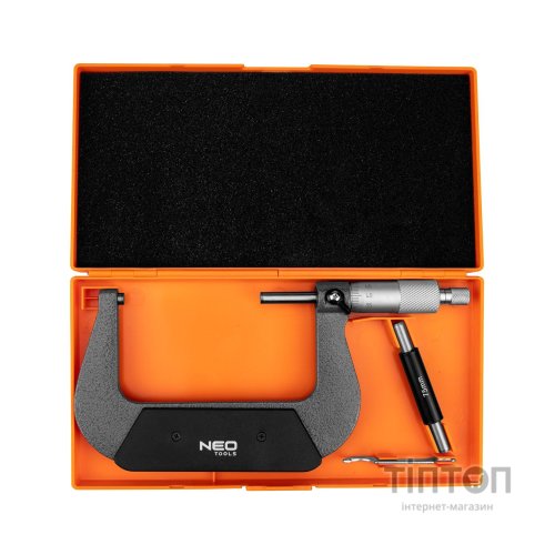 Мікрометр Neo Tools з верн'єром 75-100 мм, ±0.01 мм/м (75-023)