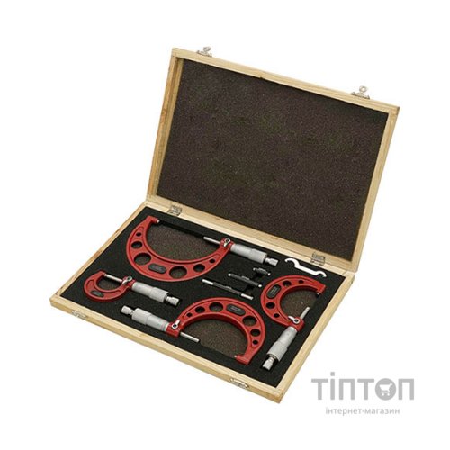 Мікрометр Protester набір механічних 0-100мм 4шт. (SMOM0100)