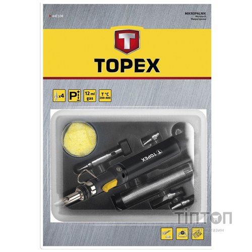 Мікропальник TOPEX 12 мл,у комплекті насадки