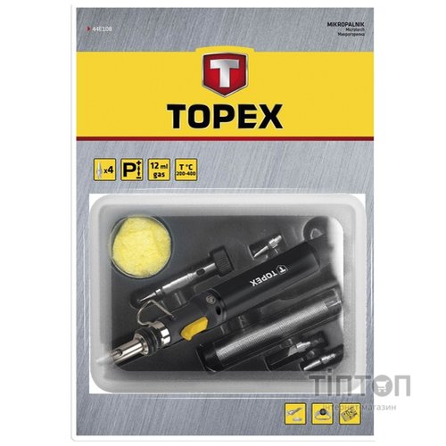 Мікропальник TOPEX 12 мл,у комплекті насадки