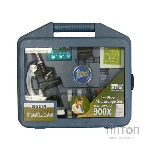 Мікроскоп Sigeta Poseidon 100x, 400x, 900x (65902)