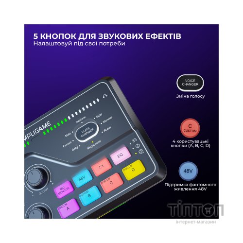 Мікшерний пульт Fifine SC8 Black (SC8)