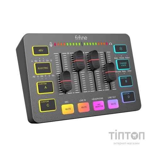 Мікшерний пульт Fifine Sound Card Black (SC3)
